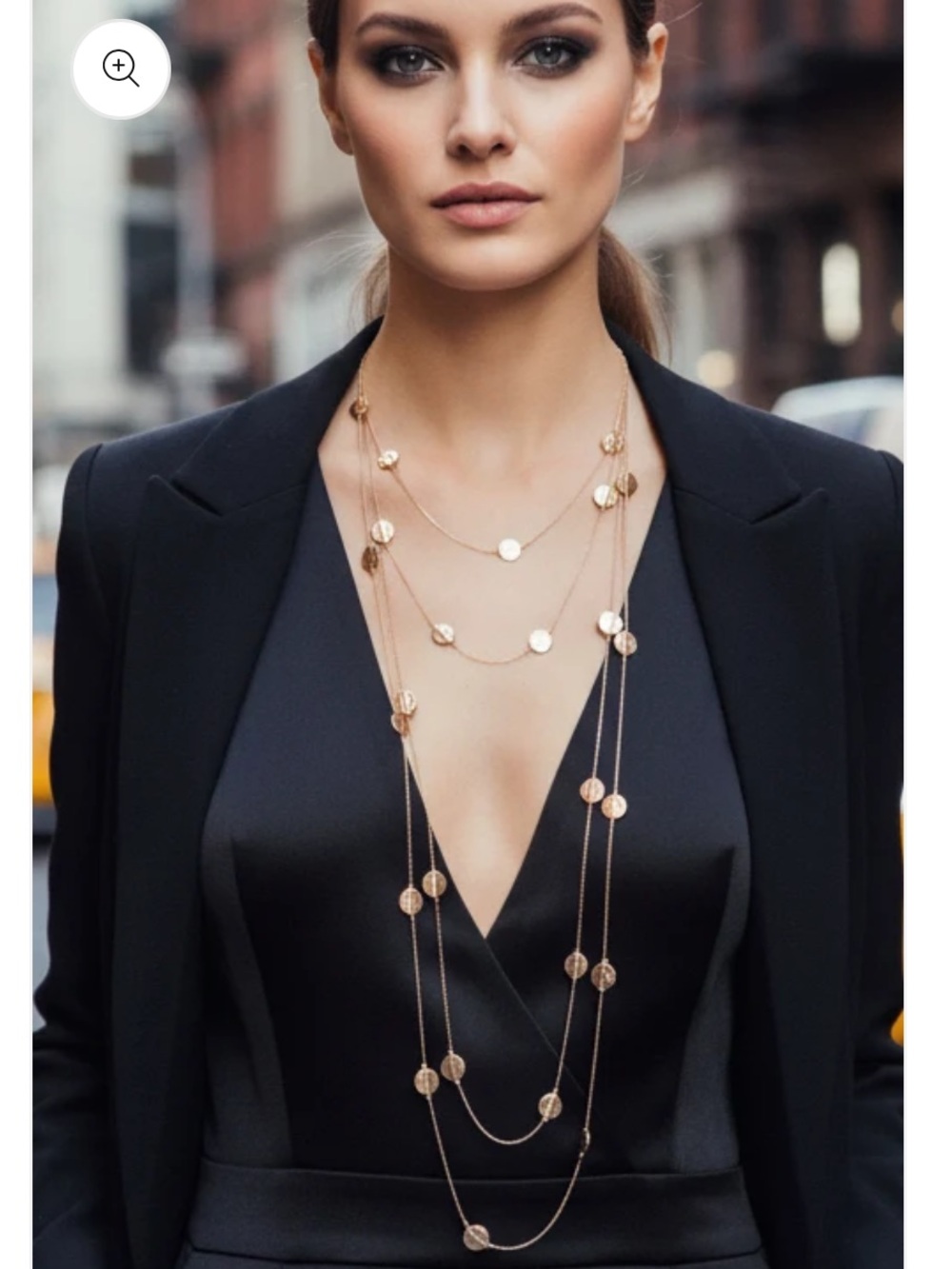 Hammered 2 Layers Metal Necklace